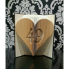 Kép 4/4 - Hajtogatott szív formájú könyvszobor két számmal